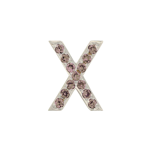 Brown Diamond + 14k White Gold Letter Charm - Image 24