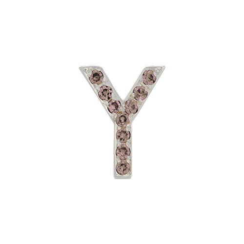Brown Diamond + 14k White Gold Letter Charm - Image 25