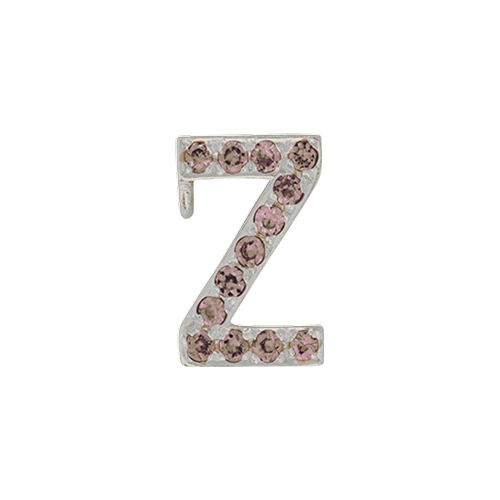 Brown Diamond + 14k White Gold Letter Charm - Image 26
