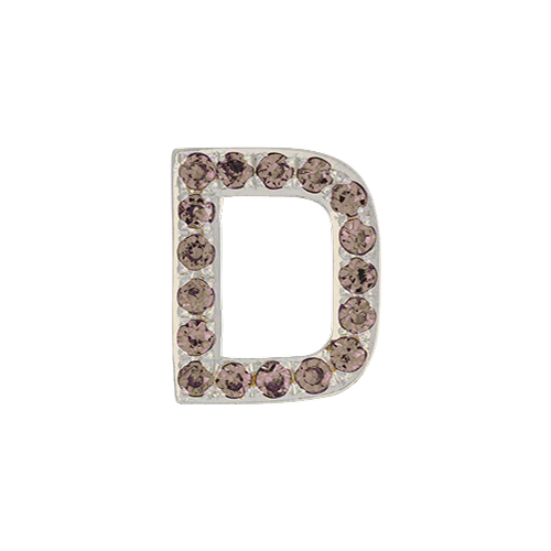 Brown Diamond + 14k White Gold Letter Charm - Image 4
