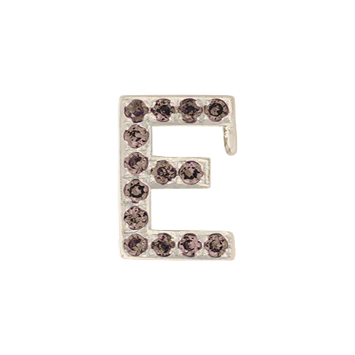 Brown Diamond + 14k White Gold Letter Charm - Image 5