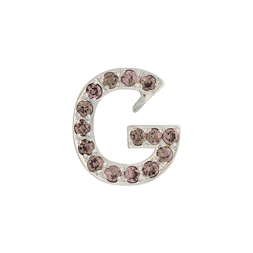 Brown Diamond + 14k White Gold Letter Charm - Image 7