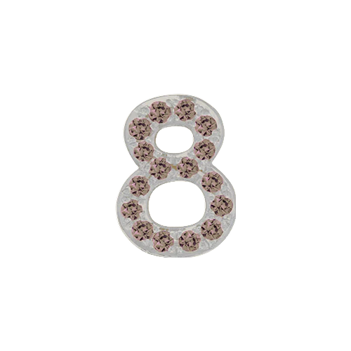 Brown Diamond + 14k White Gold Number Charm - Image 10