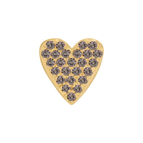 Brown Diamond + 14k Yellow Gold Emoji Charm - Image 3
