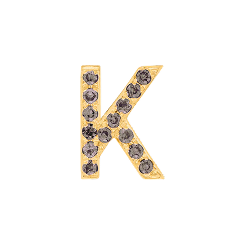 Brown Diamond + 14k Yellow Gold Letter Charm - Image 11