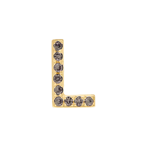 Brown Diamond + 14k Yellow Gold Letter Charm - Image 12