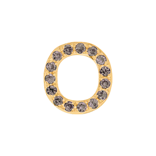 Brown Diamond + 14k Yellow Gold Letter Charm - Image 15