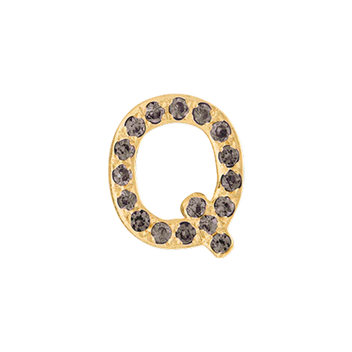 Brown Diamond + 14k Yellow Gold Letter Charm - Image 17