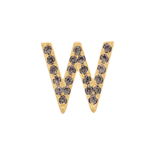 Brown Diamond + 14k Yellow Gold Letter Charm - Image 23