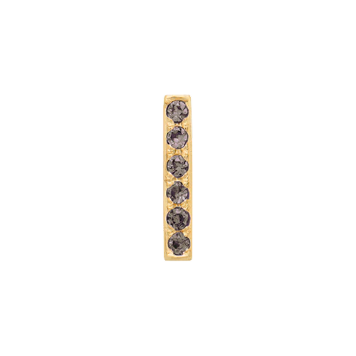 Brown Diamond + 14k Yellow Gold Letter Charm - Image 9