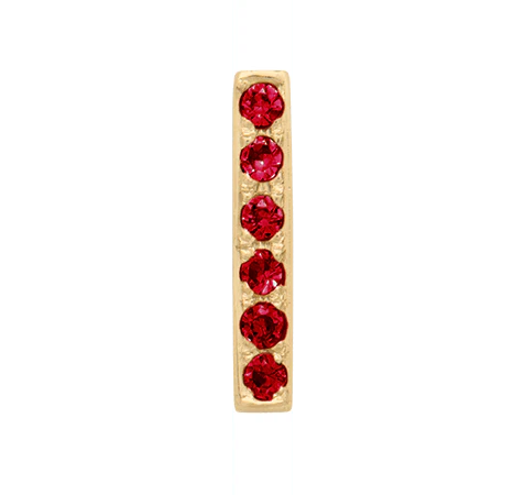 Yellow Gold, Ruby Letter Bead - Image 11