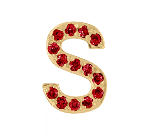 Yellow Gold, Ruby Letter Bead - Image 21