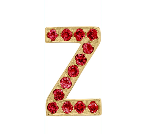 Yellow Gold, Ruby Letter Bead - Image 28