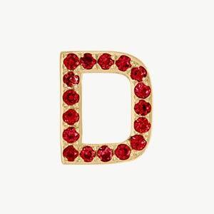 Yellow Gold, Ruby Letter Bead - Image 32