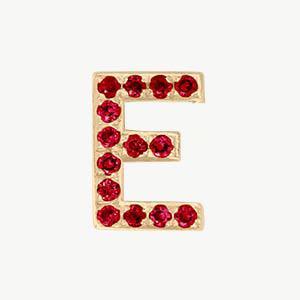 Yellow Gold, Ruby Letter Bead - Image 33