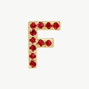 Yellow Gold, Ruby Letter Bead - Image 34