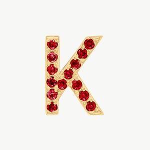 Yellow Gold, Ruby Letter Bead - Image 39