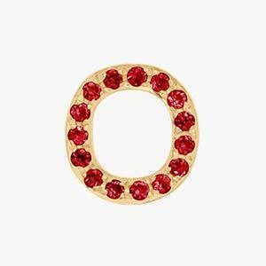 Yellow Gold, Ruby Letter Bead - Image 43