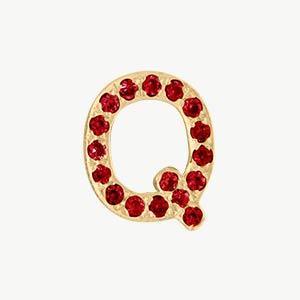 Yellow Gold, Ruby Letter Bead - Image 45