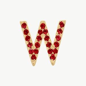 Yellow Gold, Ruby Letter Bead - Image 51