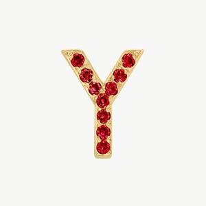Yellow Gold, Ruby Letter Bead - Image 53