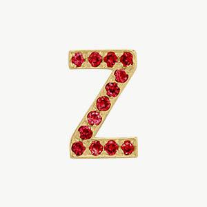 Yellow Gold, Ruby Letter Bead - Image 54