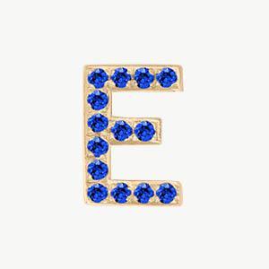 Yellow Gold, Blue Sapphire Letter Bead - Image 33