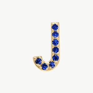 Yellow Gold, Blue Sapphire Letter Bead - Image 38