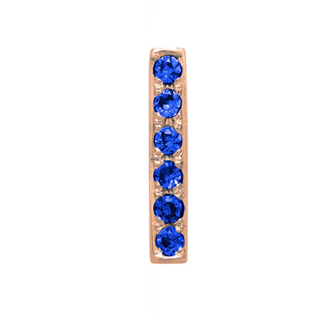 Rose Gold, Blue Sapphire Letter Bead - Image 11