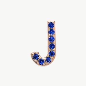 Rose Gold, Blue Sapphire Letter Bead - Image 38
