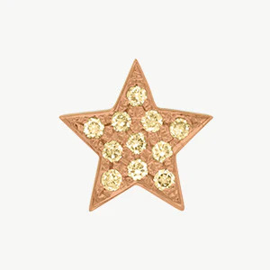Rose Gold, Yellow Sapphire Charm Bead - Image 3