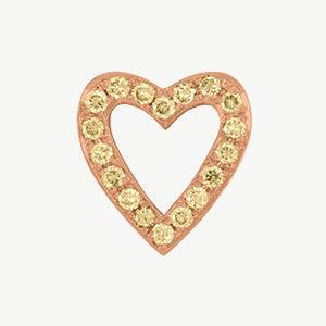 Rose Gold, Yellow Sapphire Charm Bead - Image 4