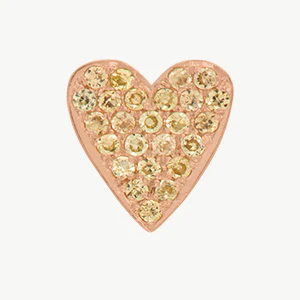 Rose Gold, Yellow Sapphire Charm Bead - Image 5