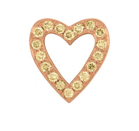 Rose Gold, Yellow Sapphire Charm Bead - Image 6