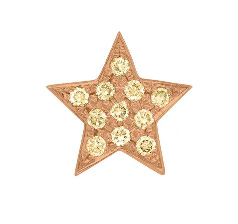 Rose Gold, Yellow Sapphire Charm Bead - Image 8
