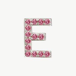 White Gold, Pink Sapphire Letter Bead - Image 33