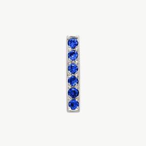 White Gold, Blue Sapphire Letter Bead - Image 37