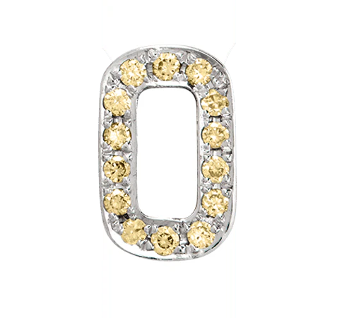 White Gold, Yellow Sapphire Number Bead - Image 12
