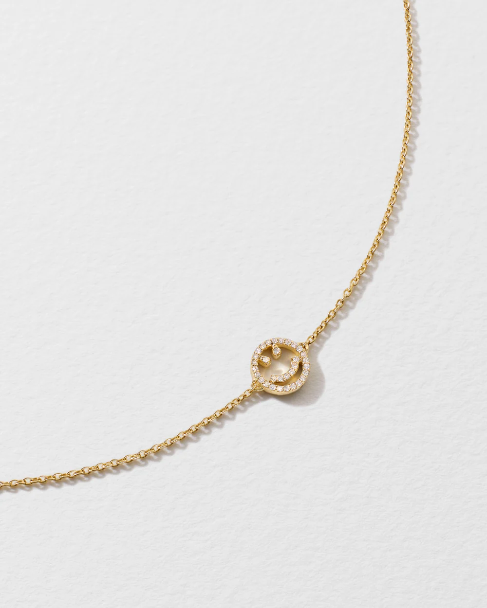 Diamond Happy Face Icon Bracelet - Image 2
