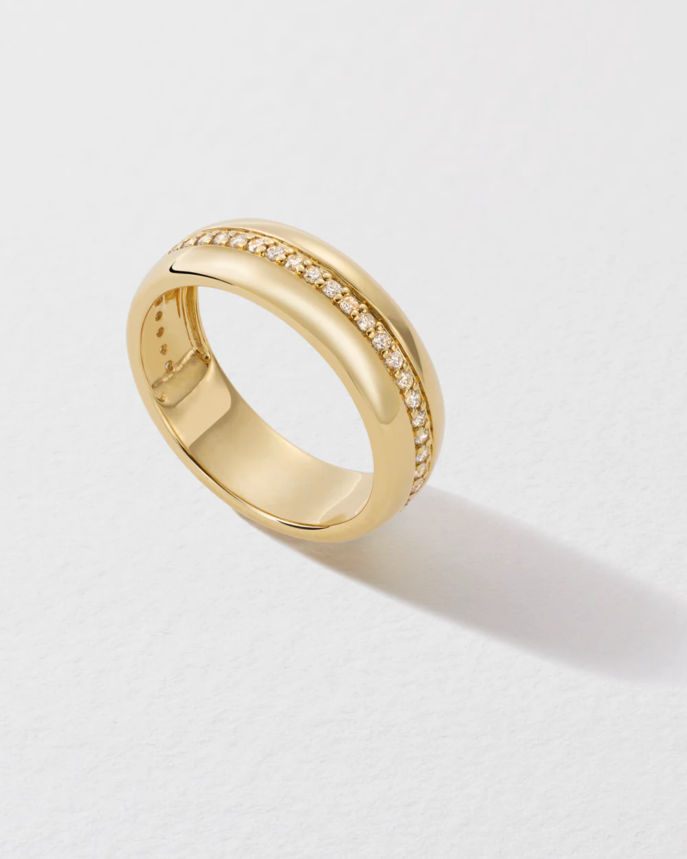 Diamond Stripe Cigar Band Ring - Image 3