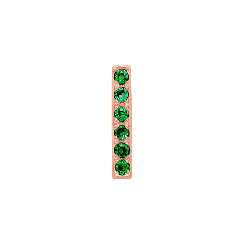 Green Garnet + 14k Rose Gold Letter Charm - Image 9