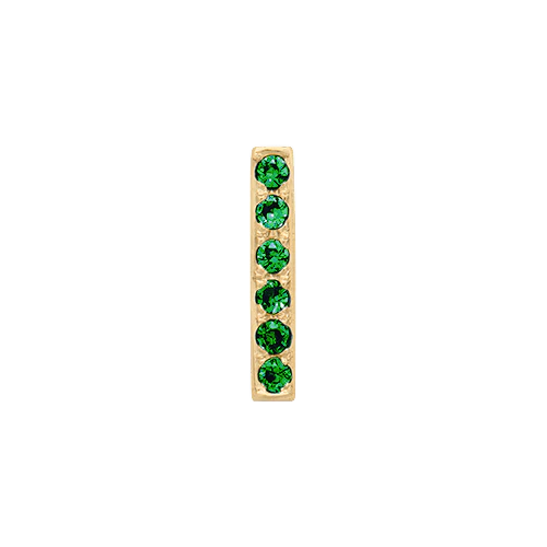 Green Garnet + 14k Yellow Gold Letter Charm - Image 9