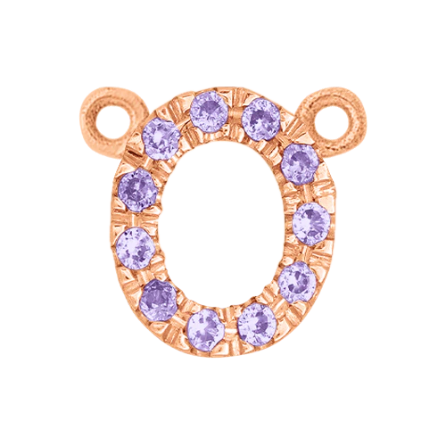 Lilac Sapphire + 14k Rose Gold Letter Charm - Image 15