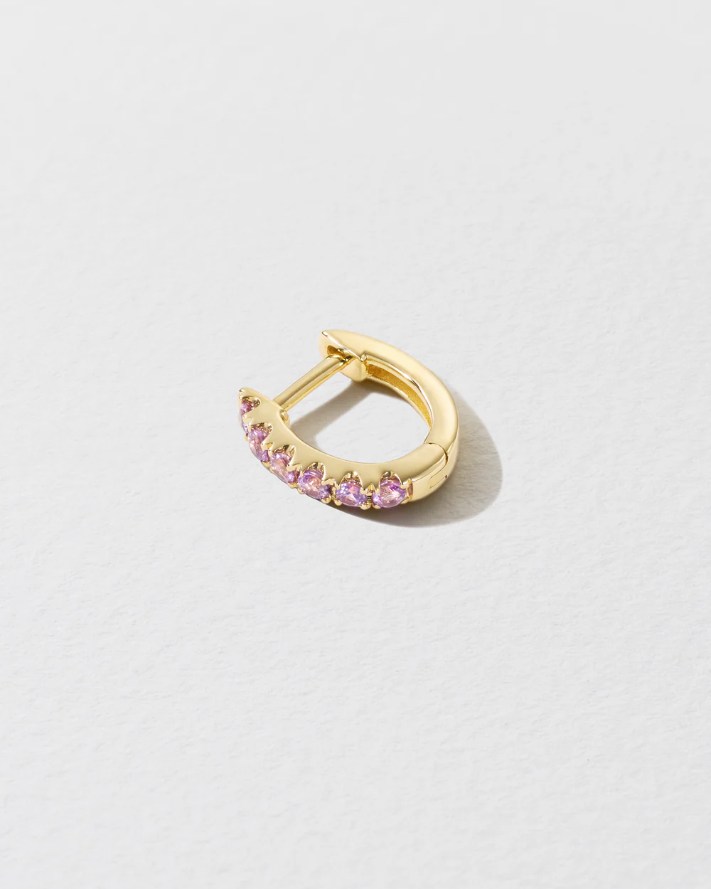 Lilac Sapphire Huggie Earring - Image 3