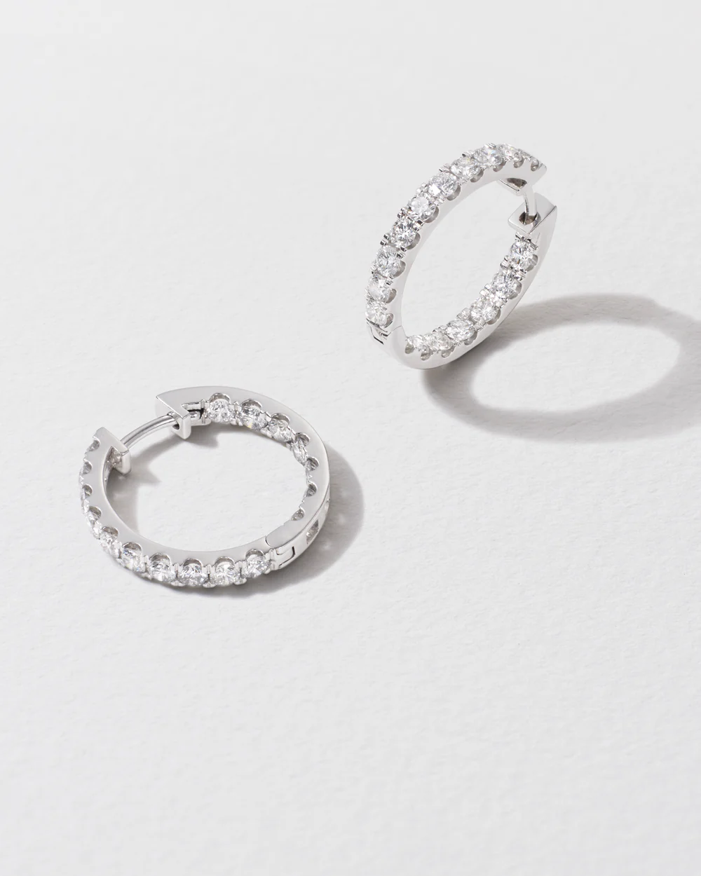 Medium Mega Diamond Hoop Earrings - Image 3
