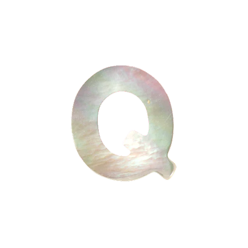 Mother of Pearl Letter Charm - Image 17