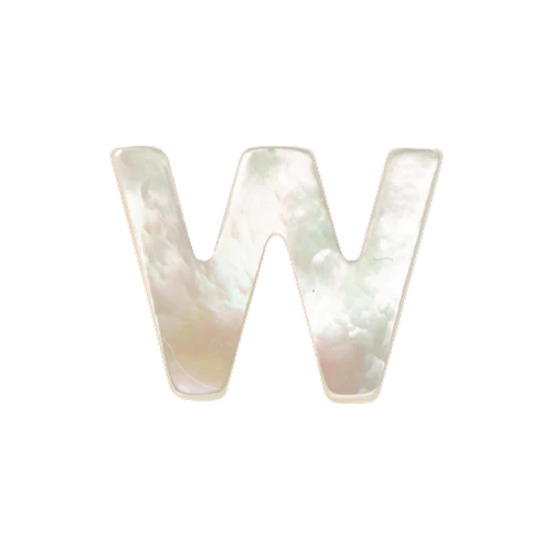 Mother of Pearl Letter Charm - Image 23