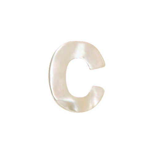 Mother of Pearl Letter Charm - Image 3