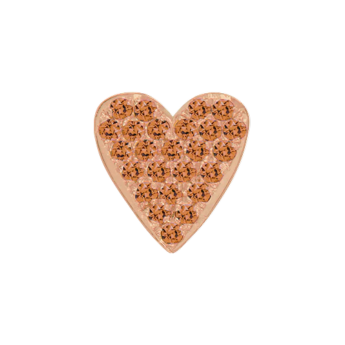 Orange Sapphire + 14k Rose Gold Emoji Charm - Image 3