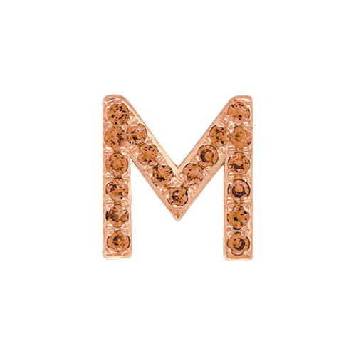 Orange Sapphire + 14k Rose Gold Letter Charm - Image 13
